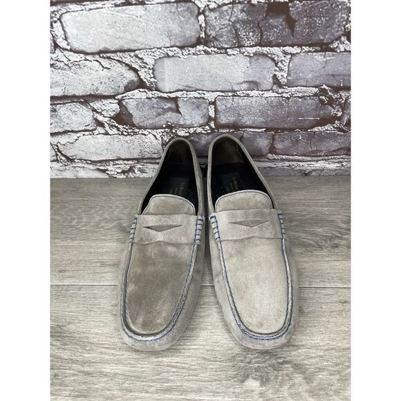 To Boot New York Grey Suede Leather Driver Penny Loafers Shoes Men Sz 7M US/40EU - Picture 16 of 16